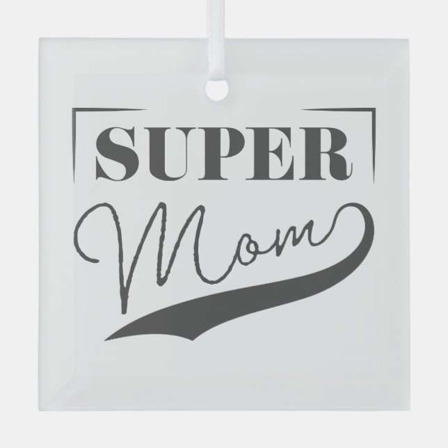 Adorno De Cristal Super Mamá (Anverso)