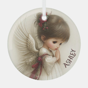 Adorno De Cristal Susurros de Invierno – Niño Hada con Cardenal