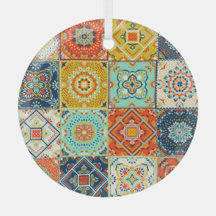 Adorno De Cristal Talavera, Azulejos, tapicería de mosaicos turcos.