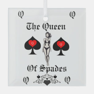 Adorno De Cristal Tarjeta Tarot Thunder_Cove Reina de espadas