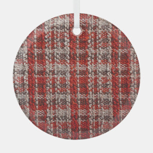Adorno De Cristal Tartán rojo: fondo texturizado