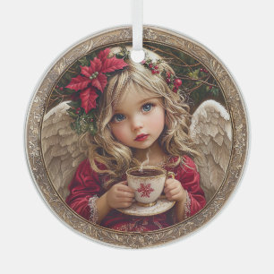 Adorno De Cristal Taza de Consuelo – Ángel de la Paz Invernal