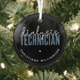 Adorno De Cristal Técnico de diálisis personalizado | Regalos tecnol