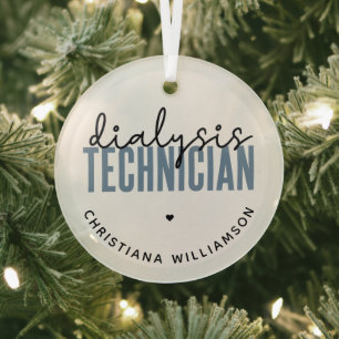 Adorno De Cristal Técnico de diálisis personalizado Regalos tecnol