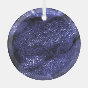 Adorno De Cristal Tejido azul oscuro: Textura decorativa.