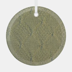 Adorno De Cristal Tejido de punto verde: textura de cierre