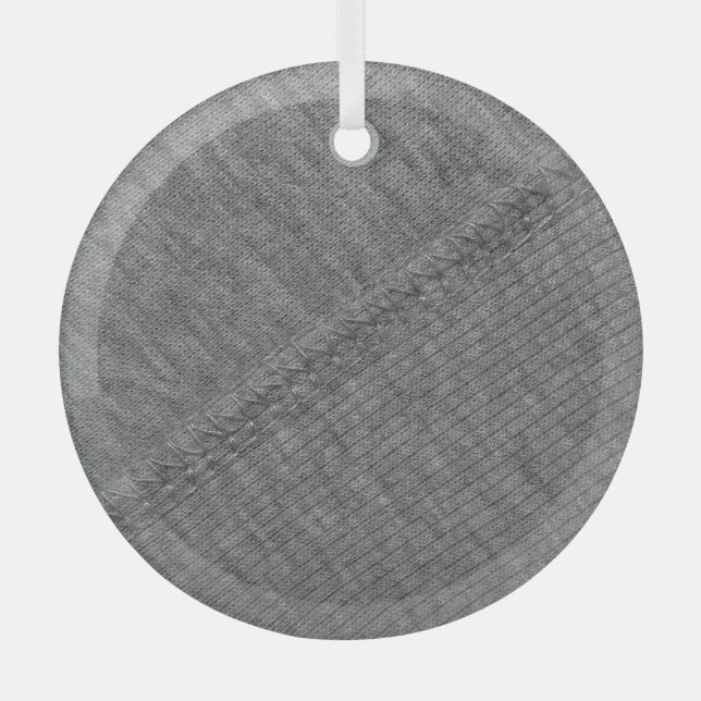 Adorno De Cristal Tela gris: textura abstracta de punto. (Anverso)