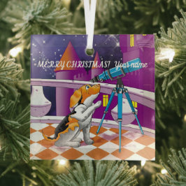 Adorno De Cristal Telescopio de perros