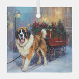 Adorno De Cristal Temporada festiva de Navidades de San Bernardo