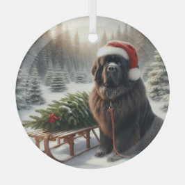 Adorno De Cristal Terranova lanza un árbol en una escarcha