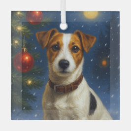 Adorno De Cristal Terrier Jack Russell 