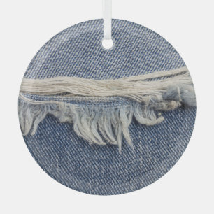 Adorno De Cristal Textura de jeans despojados, fondo elegante.
