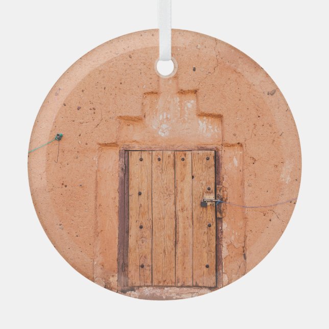 Adorno De Cristal Textura de la ventana de madera tradicional marroq (Anverso)