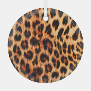 Adorno De Cristal Textura de leopardo, patrón de animales africanos