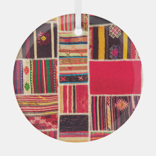 Adorno De Cristal Textura hecha a mano con mosaico de alfombras turc