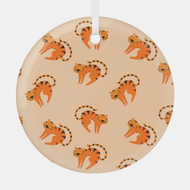 Adorno De Cristal Tigres personalizados: Impresión de época para niñ (Anverso)