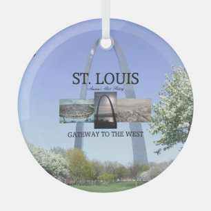 Adorno De Cristal TOP St. Louis Gateway Glass Ornament