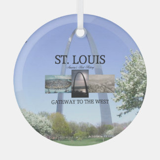 Adorno De Cristal TOP St. Louis Gateway Glass Ornament