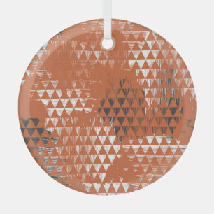 Adorno De Cristal Triangles Seamless: Fondo Naranja