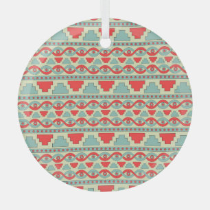 Adorno De Cristal Tribal Mesopotamiana: Diseño Étnico Sin Marea.