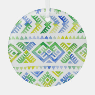 Adorno De Cristal Tributo a Navajo: la tribu acuarela