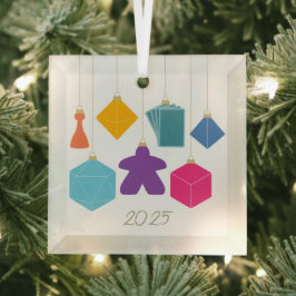 Adorno De Cristal Trim the Tree with Board Games Glass Ornament