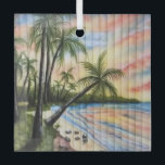ADORNO DE CRISTAL TROPICAL PALM TREES BEACH BLINDS<br><div class="desc">TROPICAL PALM TREES BEACH BLINDS</div>