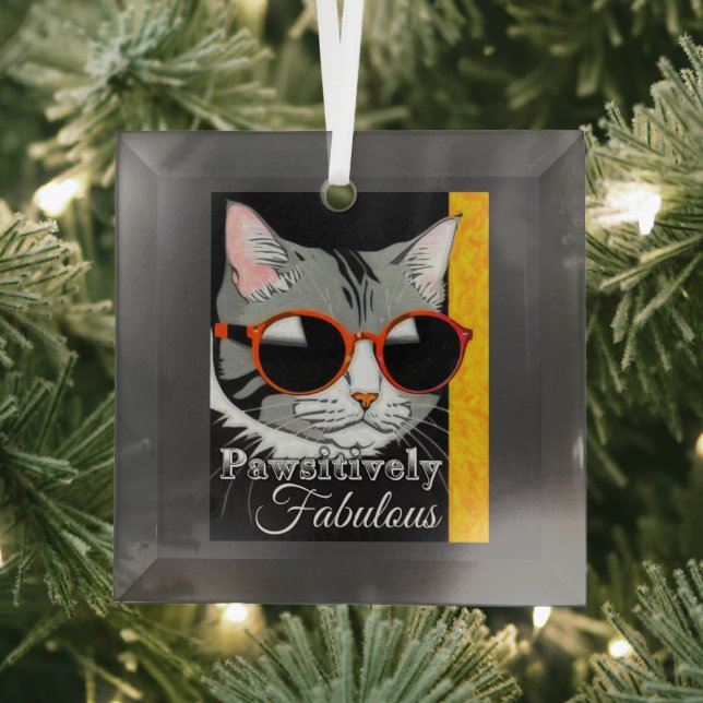 Adorno De Cristal Un gato delicioso (in situ)