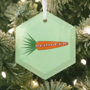 Adorno De Cristal Una zanahoria para los renos Navidades