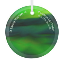 V2 Green Northern Lights Memorial Suncatcher