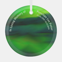 Adorno De Cristal V2 Green Northern Lights Memorial Suncatcher