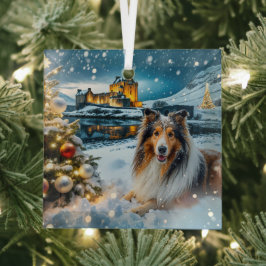 Adorno De Cristal Vacaciones de Collie 