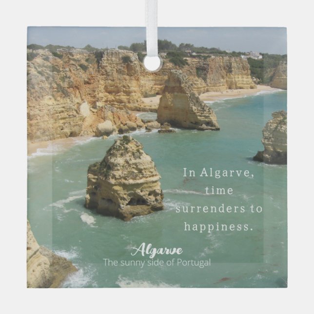 Adorno De Cristal Vacaciones en la playa de Algarve en Portugal (Anverso)