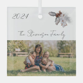 Adorno De Cristal Vacaciones fotográficas de Winter White 2024