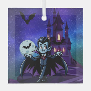 Adorno De Cristal Vampión de Halloween, caprichoso