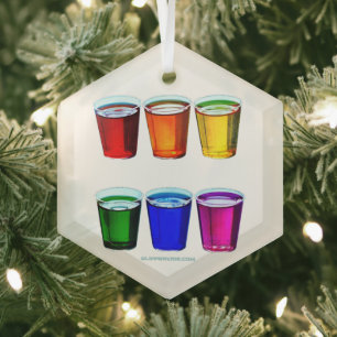 Adorno De Cristal Vasos de chupito de SlipperyJoe's seis tazas dispu