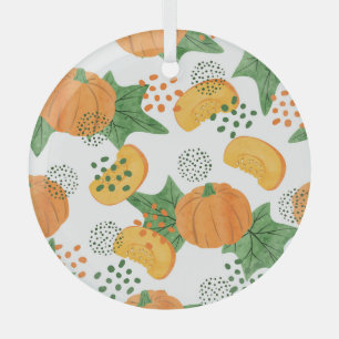 Adorno De Cristal Vegetable de calabaza acuática: Naranja sin soldad