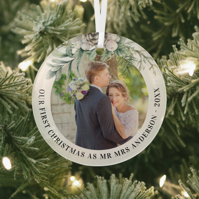 Adorno De Cristal Vegetación de cono de recién casados Primera foto  (in situ)