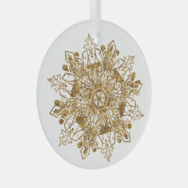 Adorno De Cristal Vidrio de Navidades de copo de nieve esparcido dor