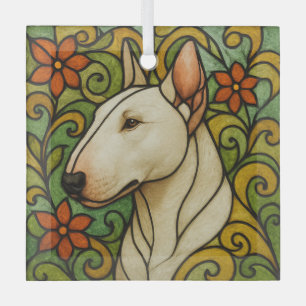 Adorno De Cristal "Vidrio manchado" de Bull Terrier