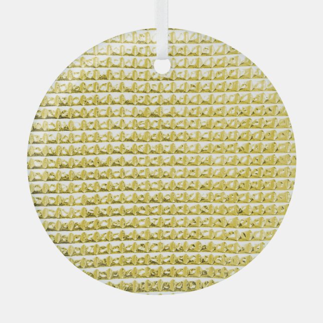 Adorno De Cristal Vidrio negro dorado: superficie lujosa. (Anverso)