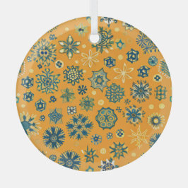 Adorno De Cristal Viejas copas de nieve en amarillo