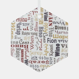 Adorno De Cristal Vino