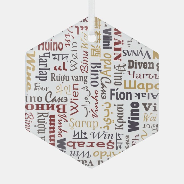 Adorno De Cristal Vino (Anverso)