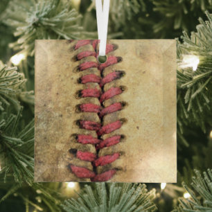 Adorno De Cristal Vintage Baseball