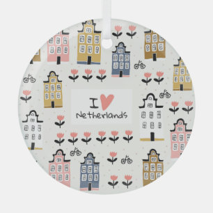 Adorno De Cristal Vintage de Amsterdam: Ilustracion tradicional de l