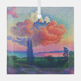 Adorno De Cristal Vintage La pintura de la nube rosa (1896)