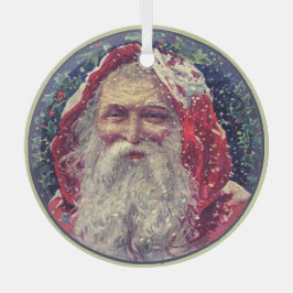 Adorno De Cristal Vintage Santa Claus