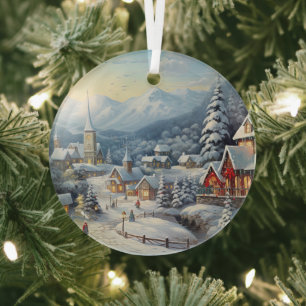 Adorno De Cristal Vintage Snowman