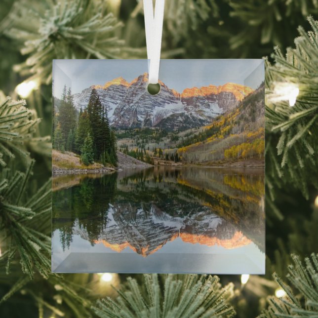 Adorno De Cristal Water | Maroon Bells Lake Aspen Trees (in situ)